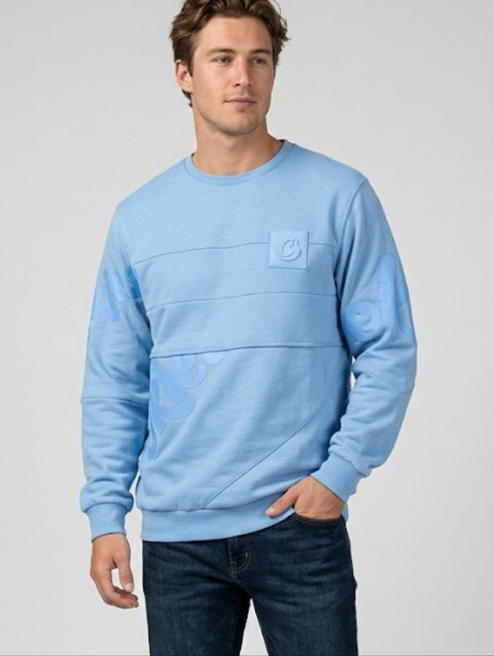 Cookies SF Men’s Sweatshirt Logo Size L Midweight Med Blue